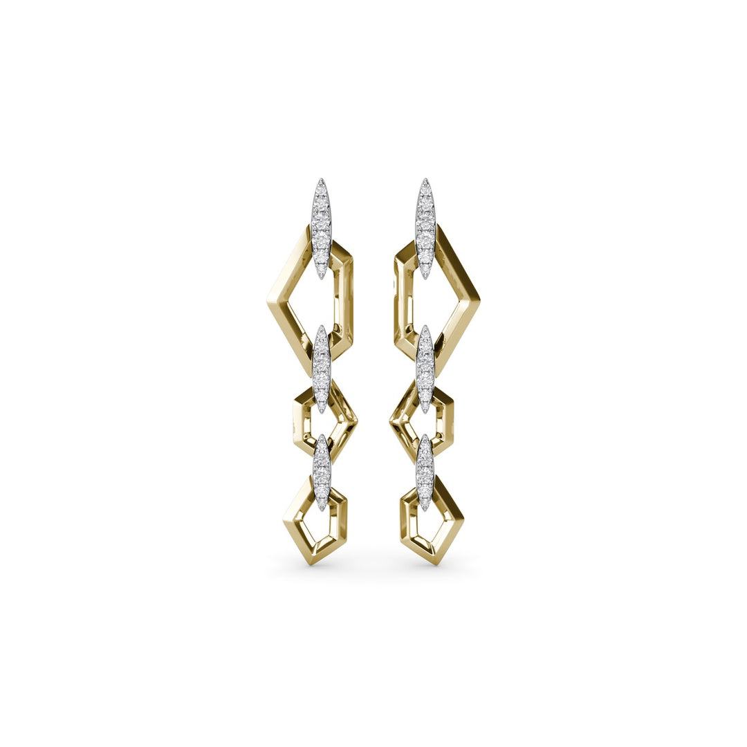 Lynq Hexagon Drop Earrings