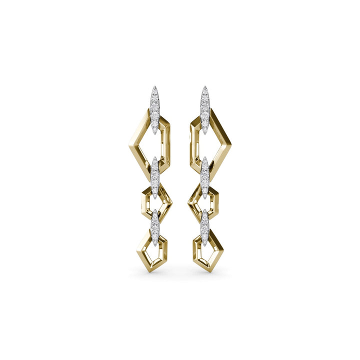 Lynq Hexagon Drop Earrings