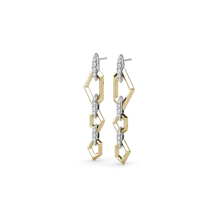 Lynq Hexagon Drop Earrings