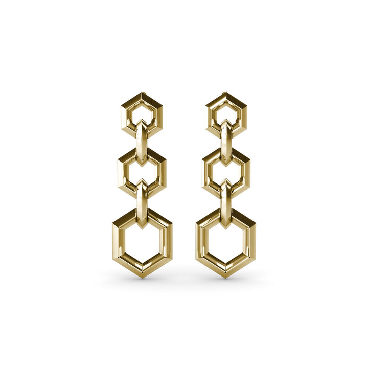 Lynq Hexagonal Drop Earrings
