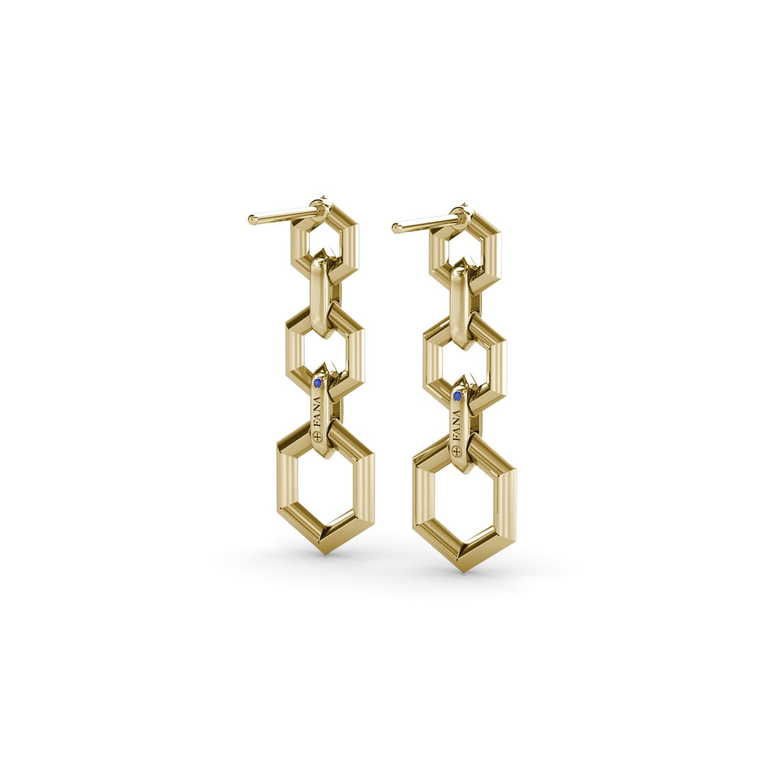 Lynq Hexagonal Drop Earrings