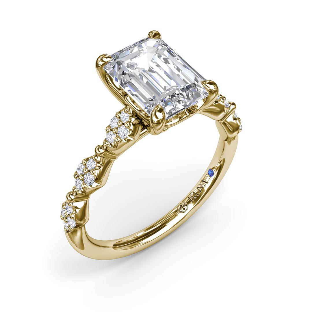 Modern Vintage Diamond Engagement Ring