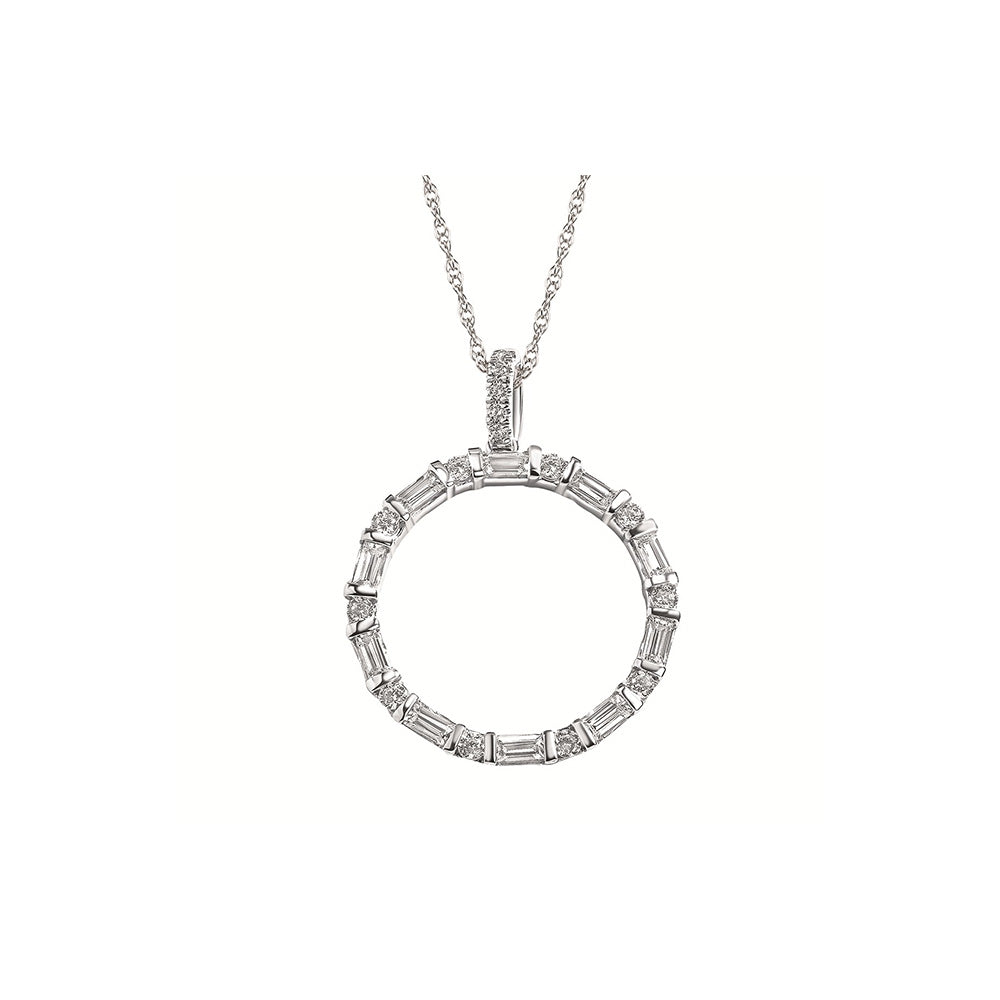 14K White Gold .67 CTW Diamond Fashion Pendant