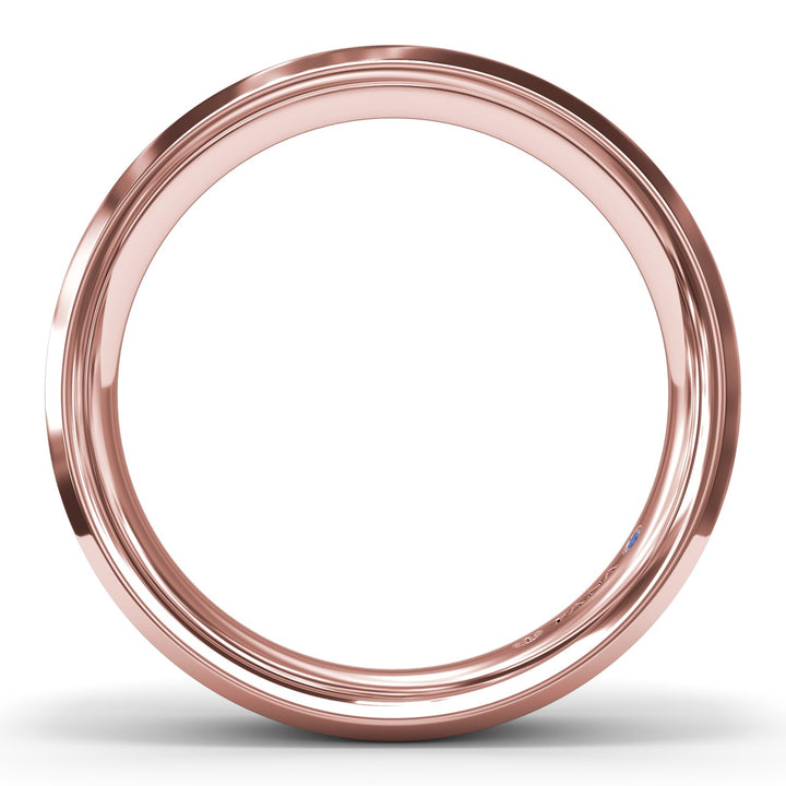 Sandblast Finish Bevel Edge Mens Band