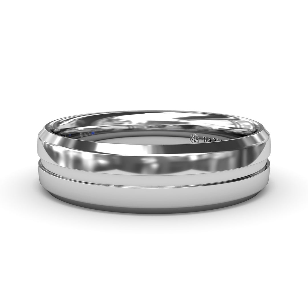 High Polish Bevel Edge Mens Band