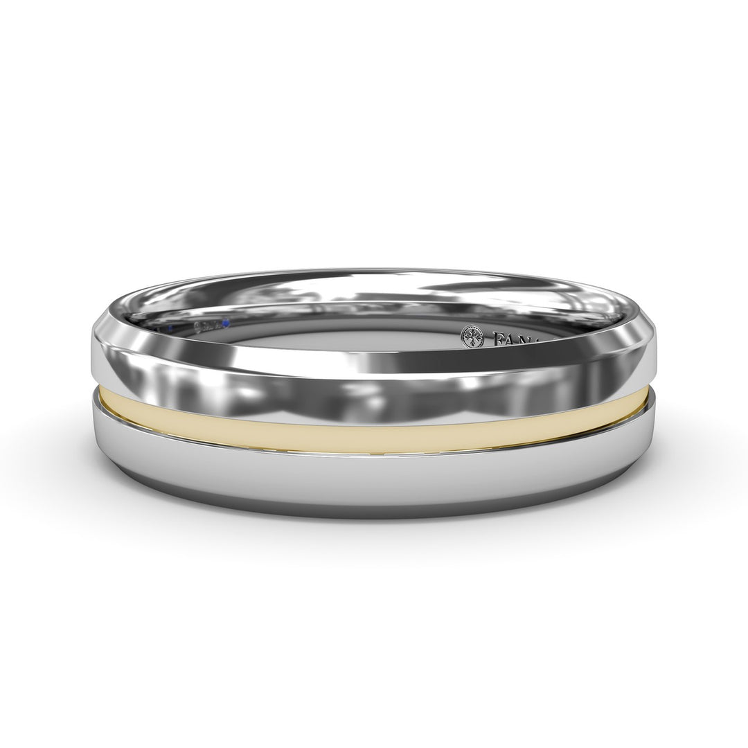 High Polish Bevel Edge Mens Band