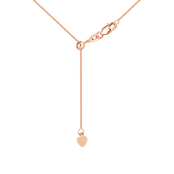 Adjustable Wheat Chain Necklace with Slider