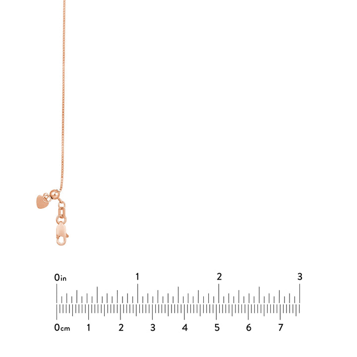 0.8mm Box Chain with Slider Bead