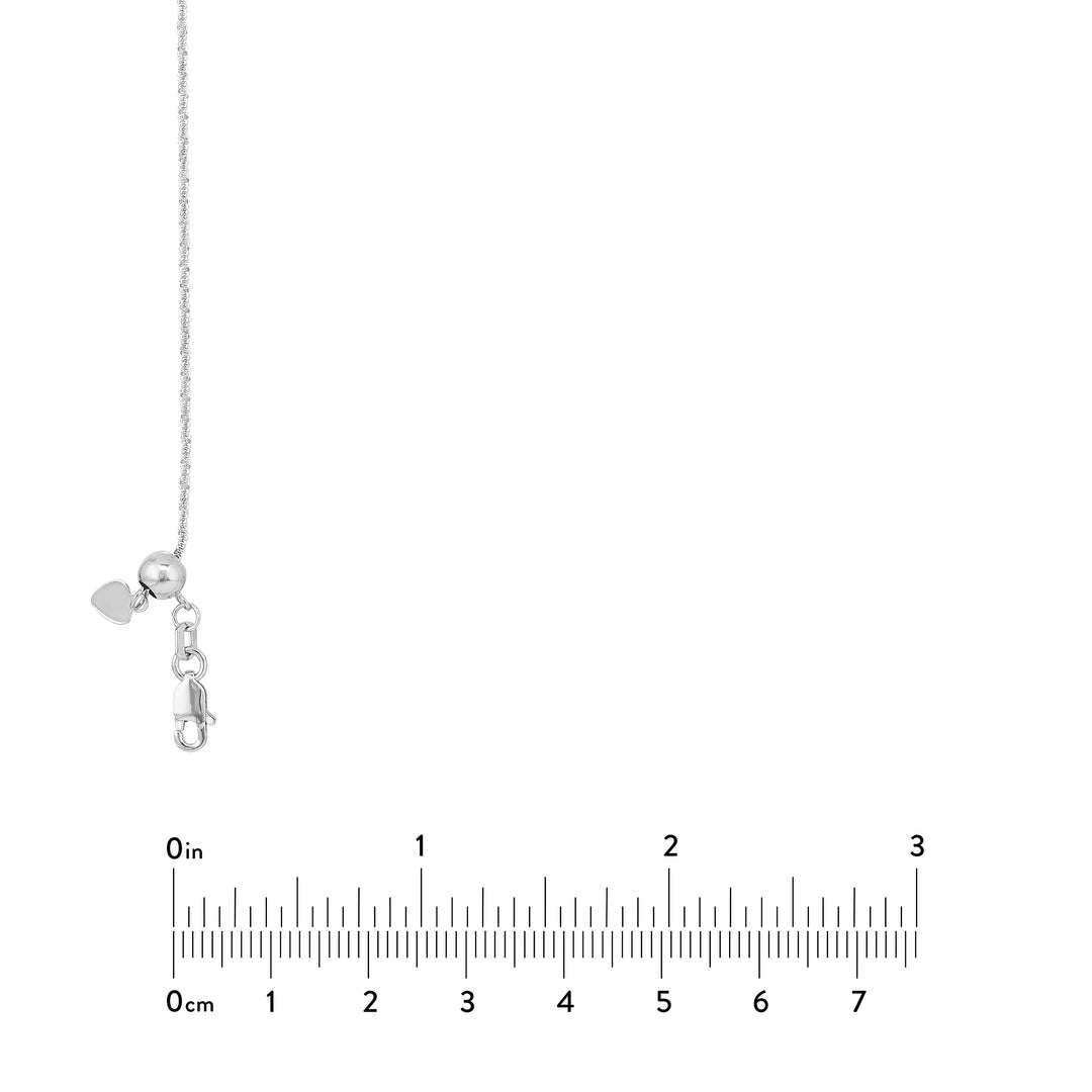 Adjustable Sparkle Chain Necklace with Slider