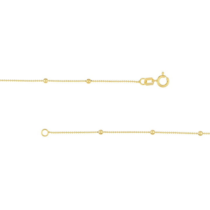 Mini Ball Station Bead Chain Necklace
