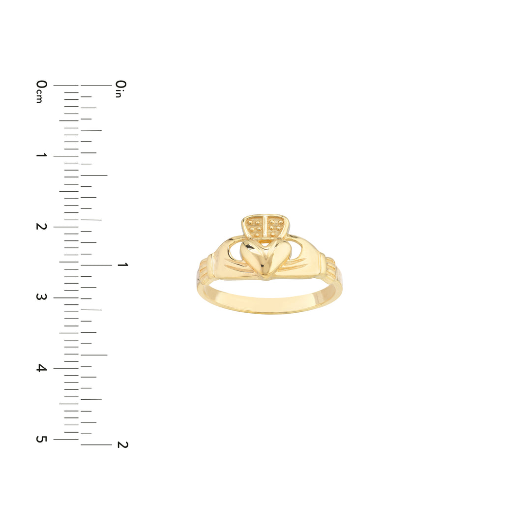 High-Polished Claddagh Ring for Women