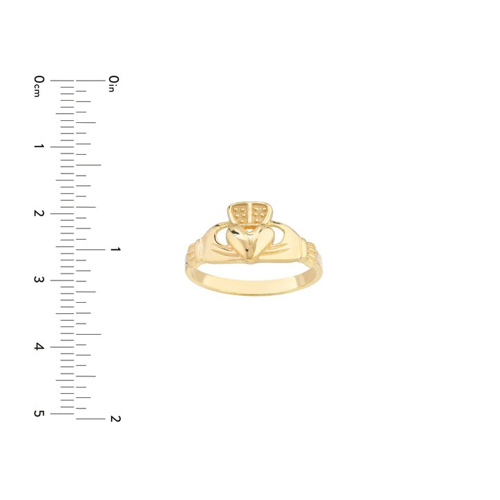 High-Polished Claddagh Ring for Women