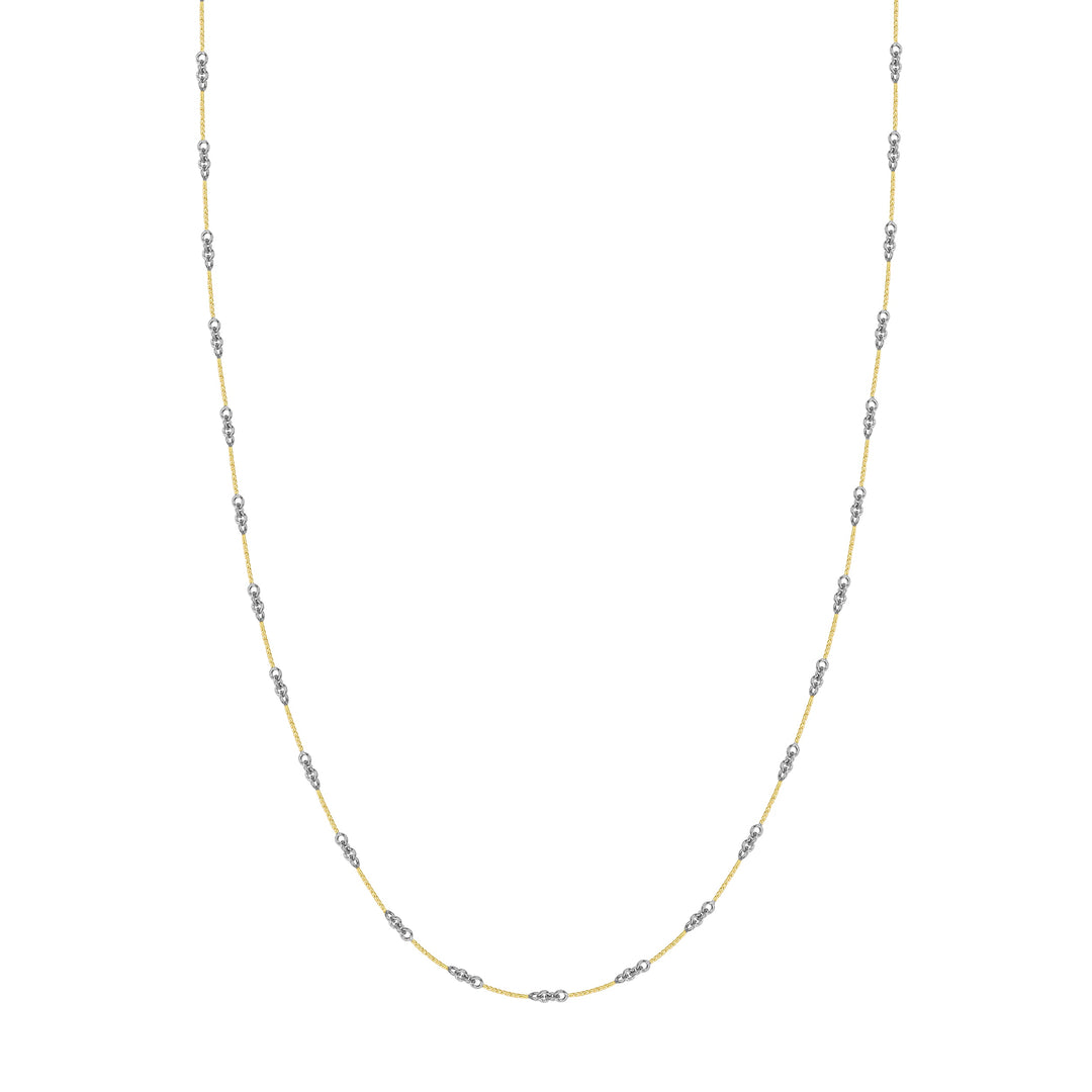 0.8mm Two-Tone Designer Twist Chain with Lobster Lock