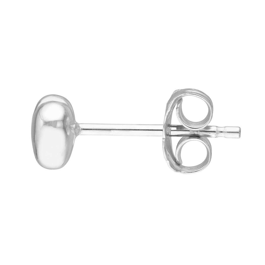 Puffy Heart Stud Earrings on Post Back