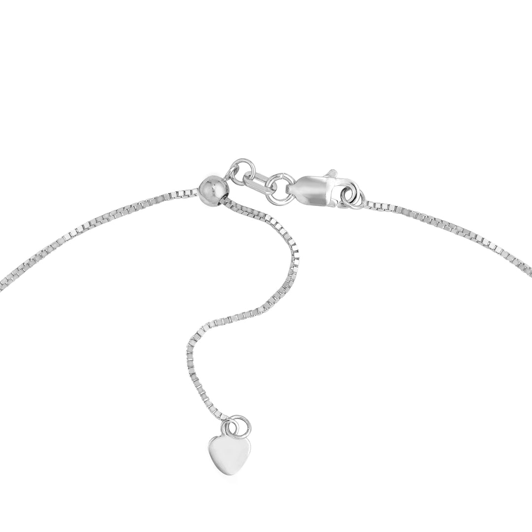 0.8mm Sterling Box Chain w/Slider Bead