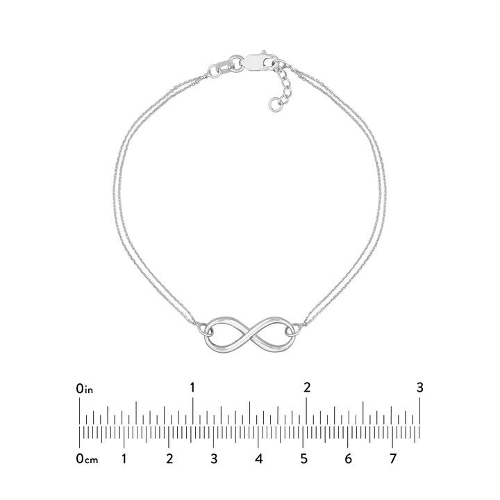 Plated Sterling Silver Infinity Bracelet