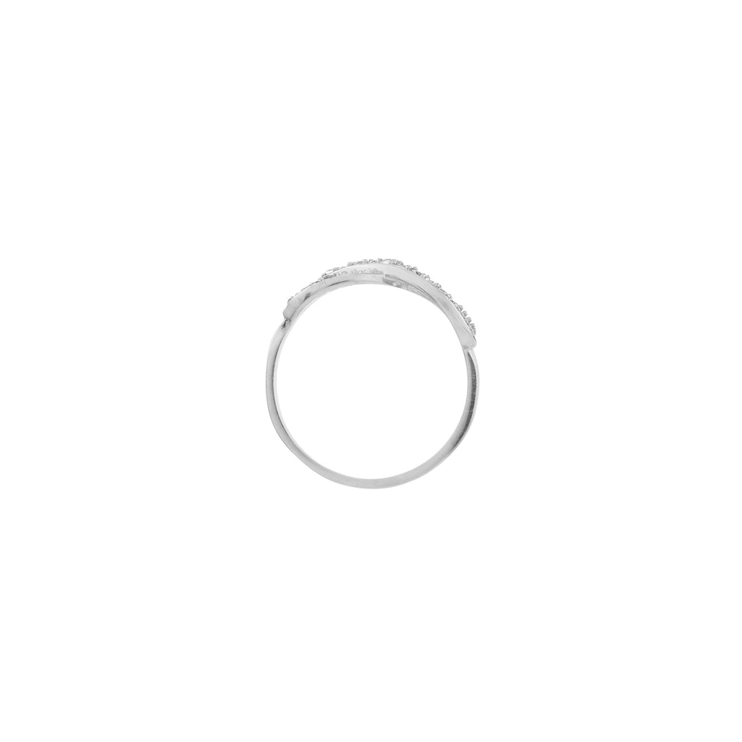 Plated Sterling Silver CZ Infinity Ring