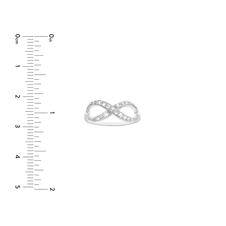 Plated Sterling Silver CZ Infinity Ring