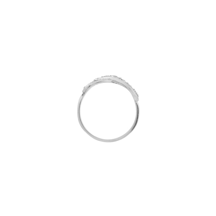 Plated Sterling Silver CZ Infinity Ring