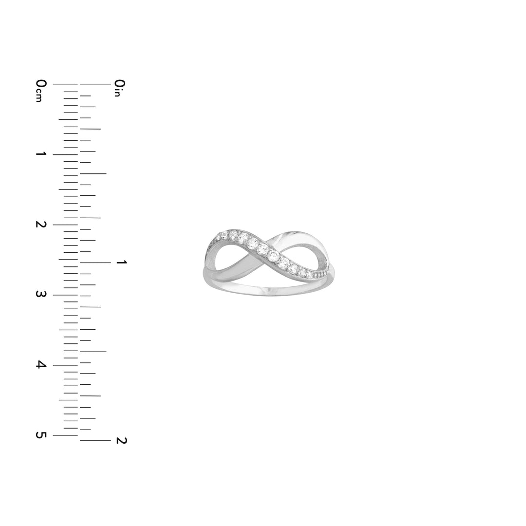 Half-CZ Infinity Ring