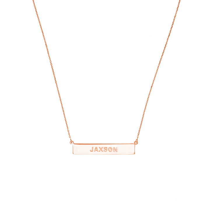 Engravable Bar & Adjustable Necklace