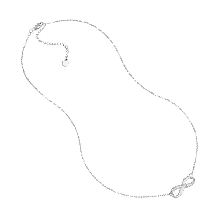 Half-CZ Infinity Adjustable Necklace