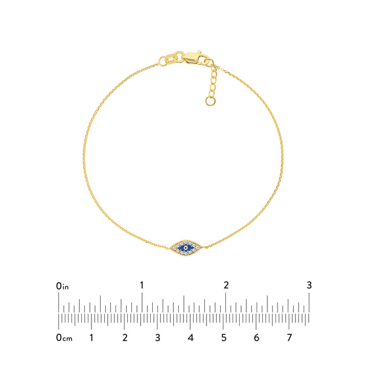 Mini CZ Evil Eye Adjustable Bracelet