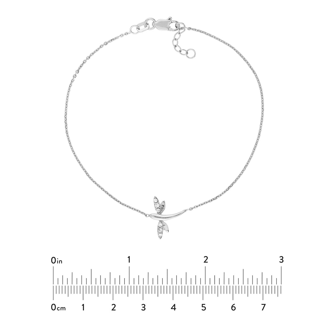 Plated Sterling Silver Mini Dragonfly Bracelet