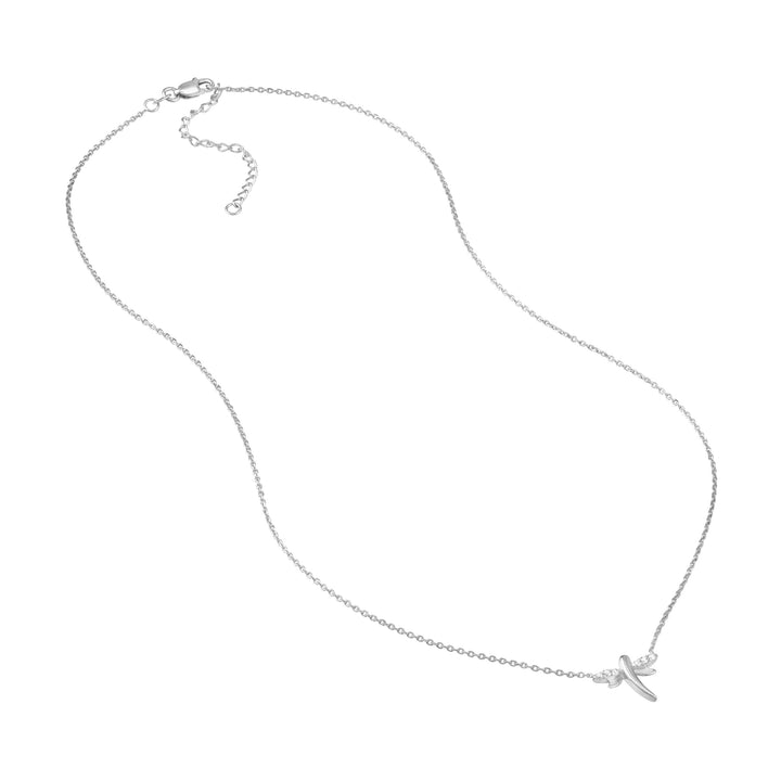 Plated Sterling Silver Mini Dragonfly Necklace