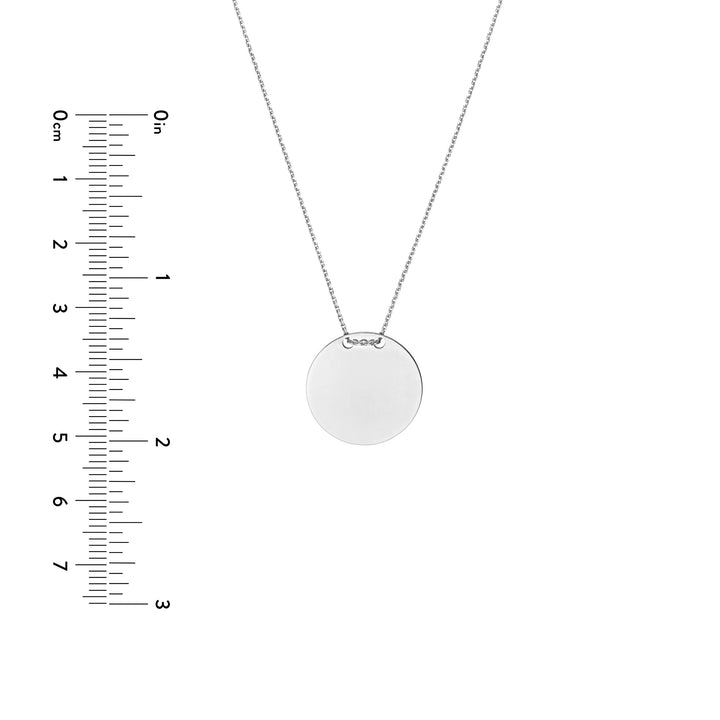 Engravable Circle Plate Necklace