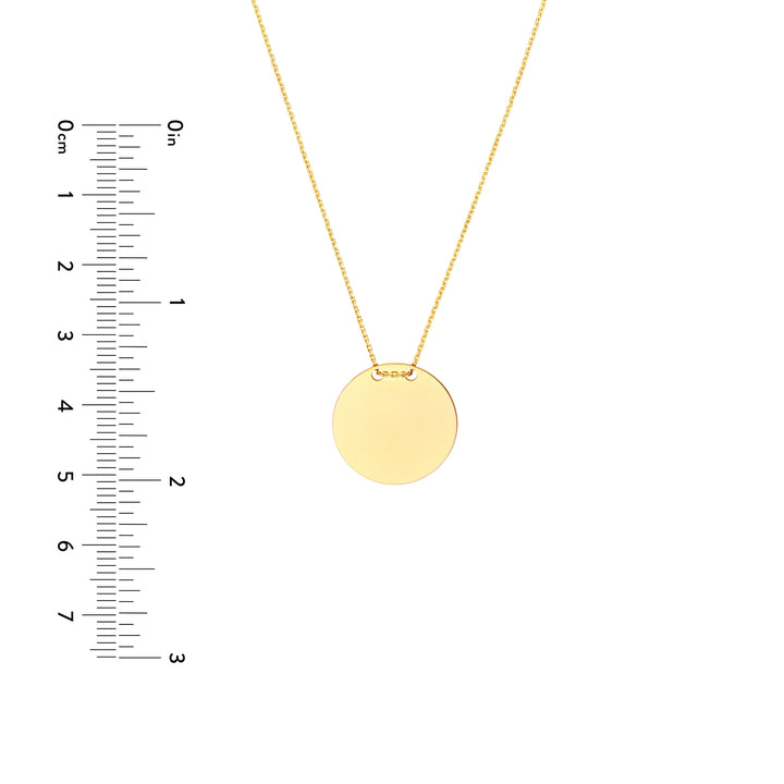 Engravable Circle Plate Necklace
