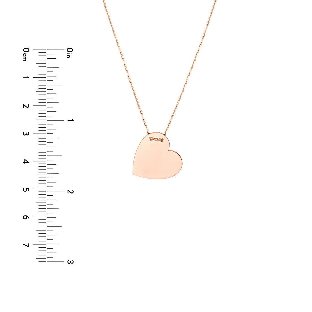 Engravable Heart Plate Necklace
