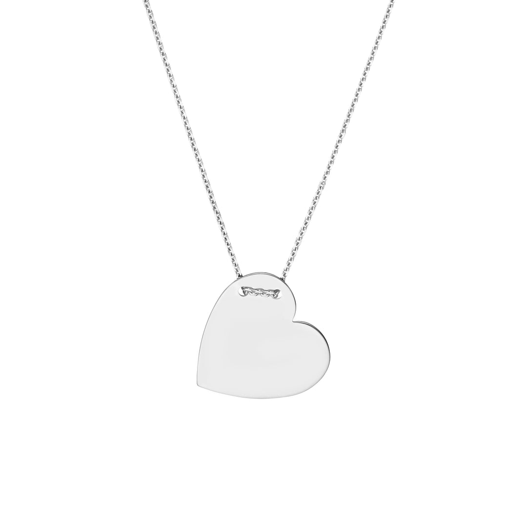Engravable Heart Plate Necklace