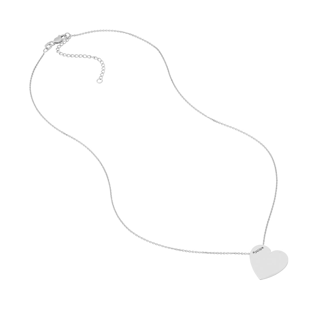 Engravable Heart Plate Necklace