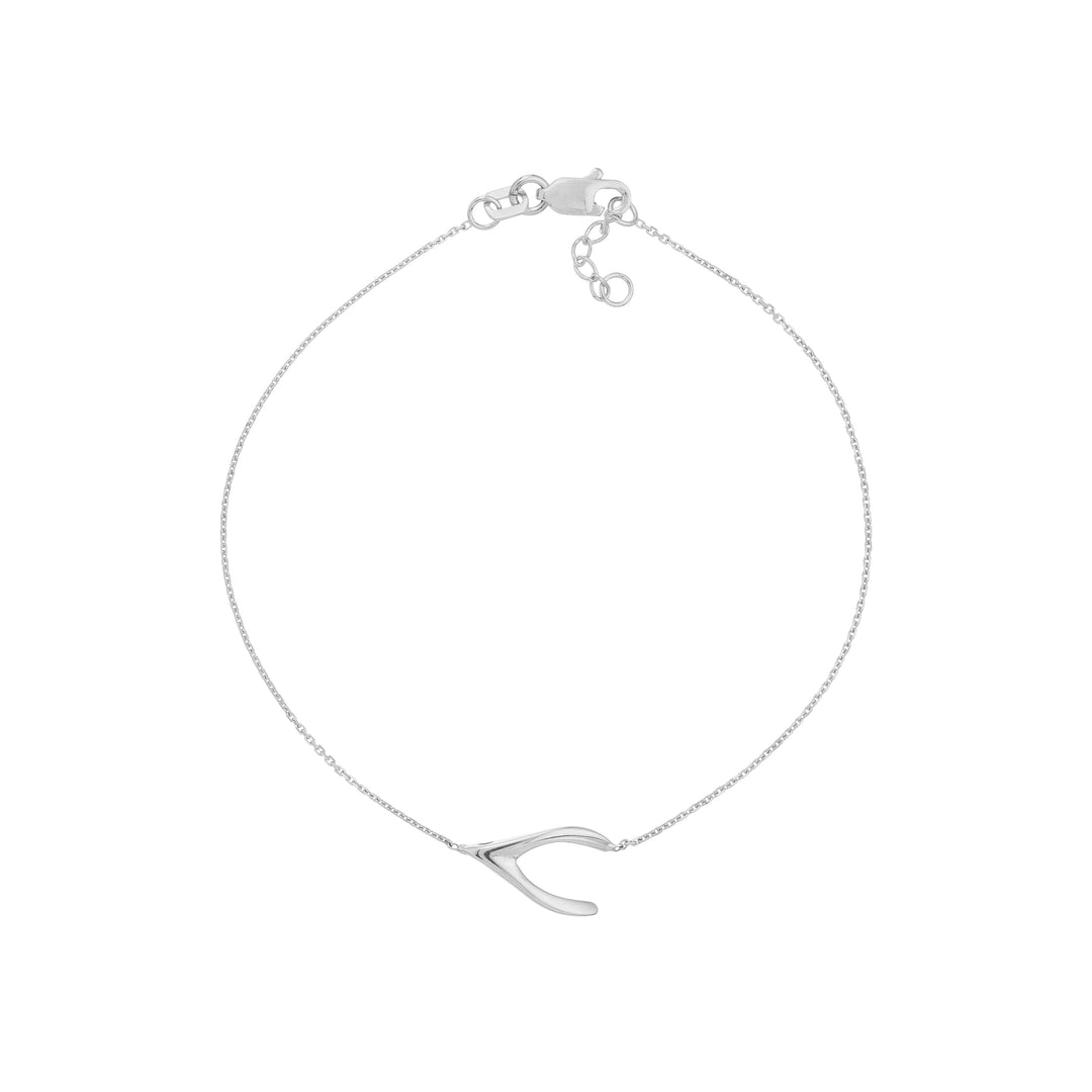 Sideways Wishbone Adjustable Bracelet