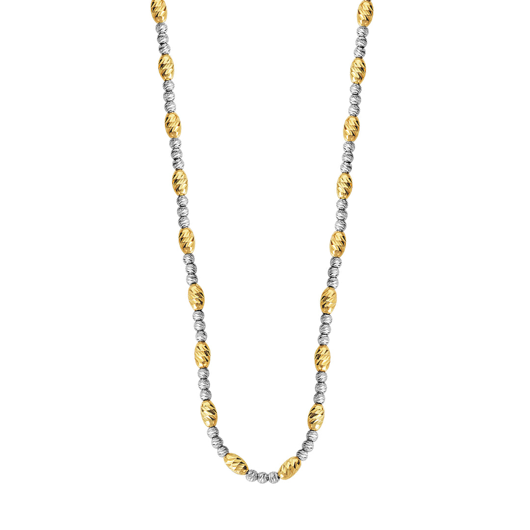 D/c Yellow/White Bead Necklace
