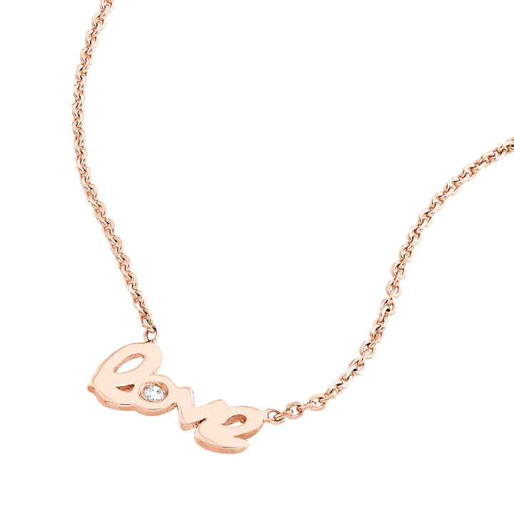 Mini Love Necklace with 1pt Diamond