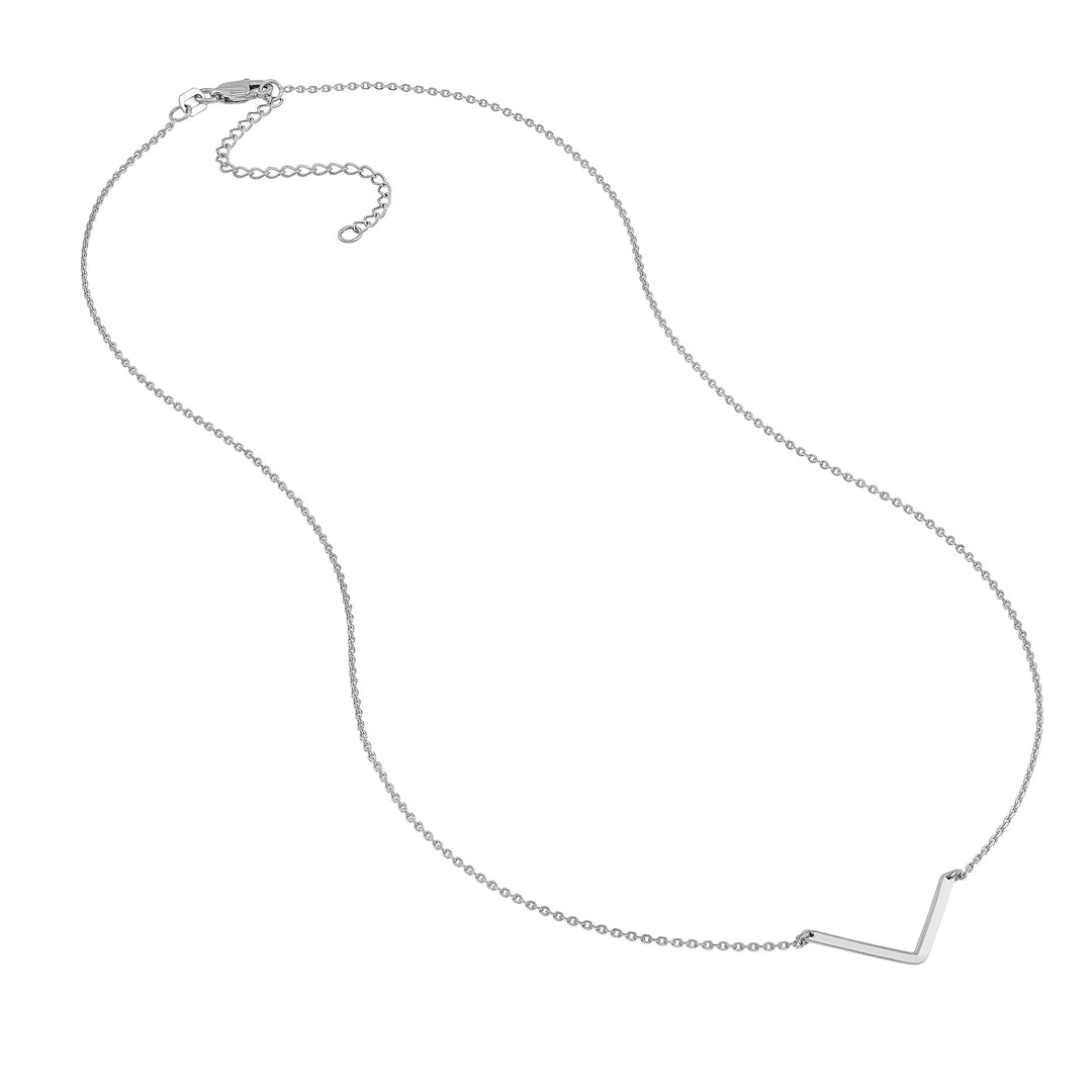 V on Chain Drop Adjustable Necklace