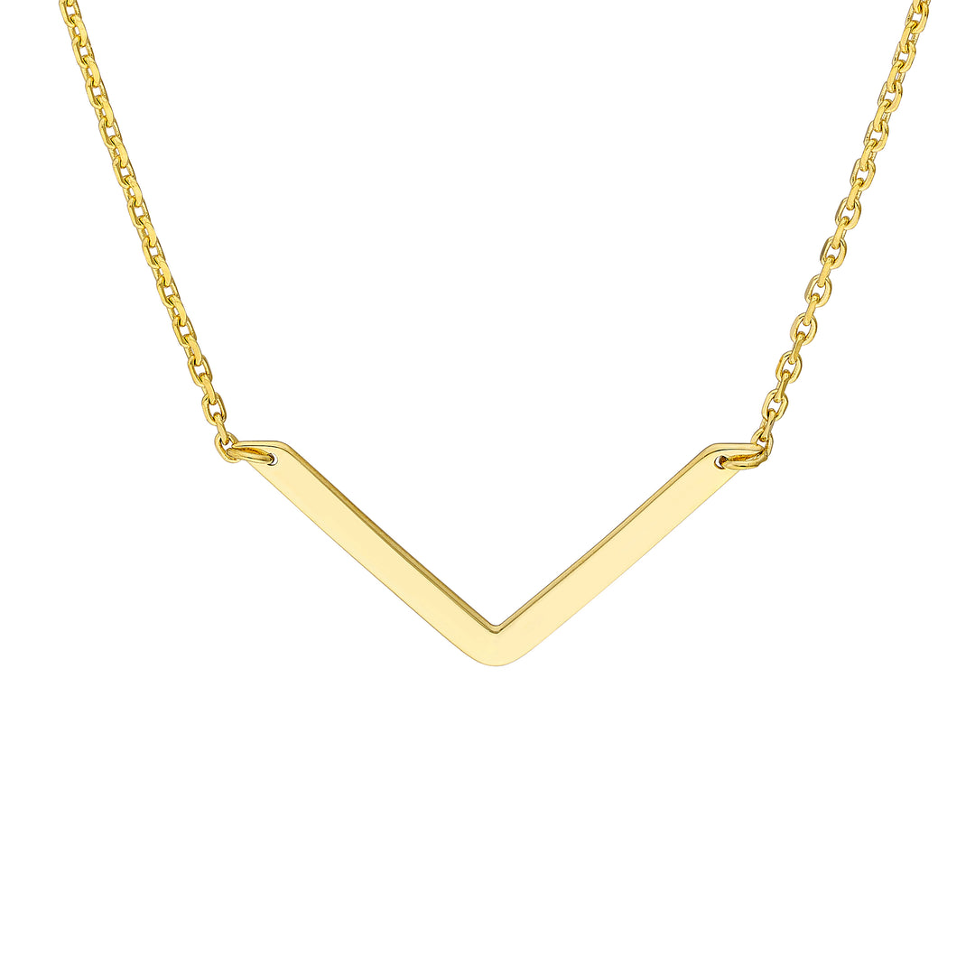 V on Chain Drop Adjustable Necklace