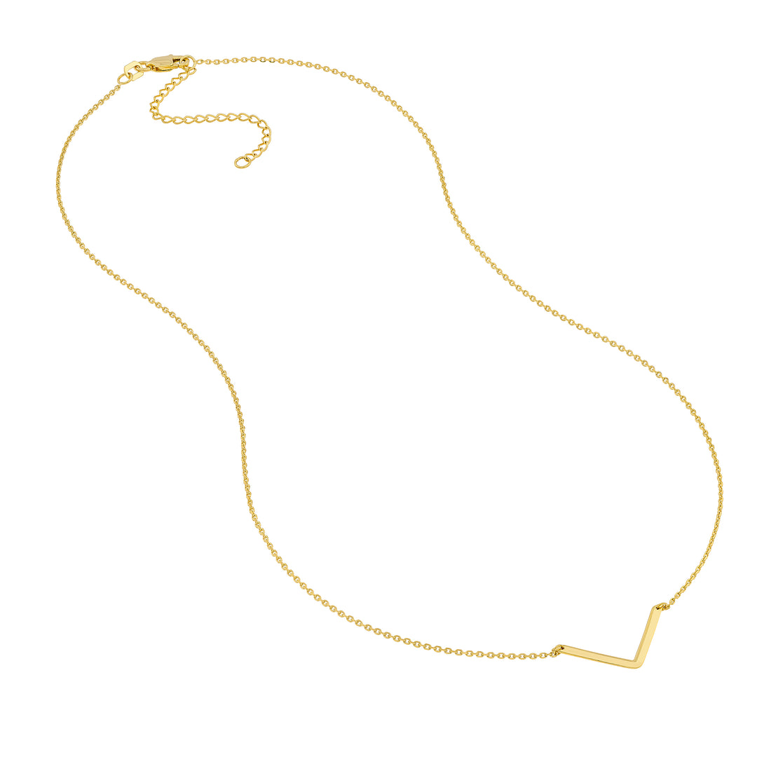 V on Chain Drop Adjustable Necklace