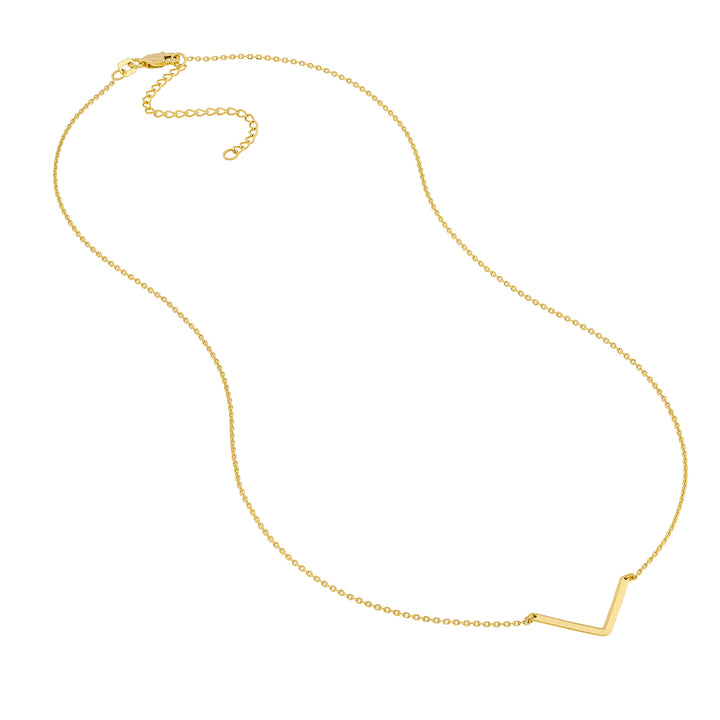 V on Chain Drop Adjustable Necklace