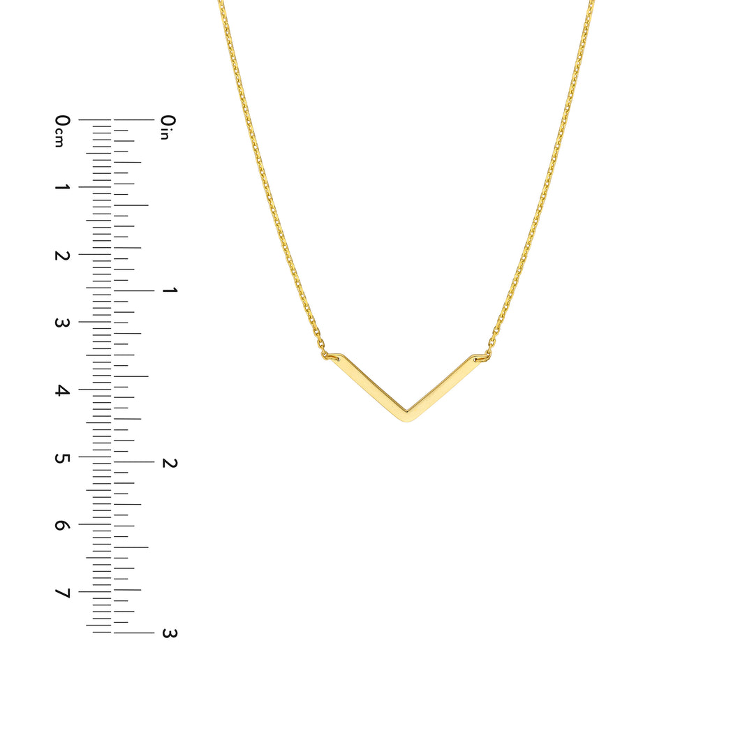 V on Chain Drop Adjustable Necklace