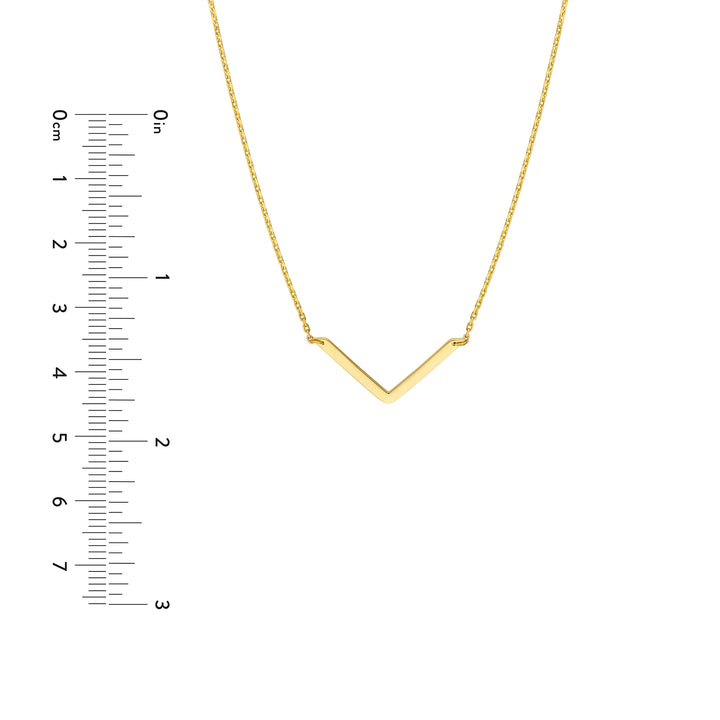 V on Chain Drop Adjustable Necklace