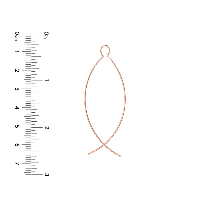 Curved Wire Threader Earrings