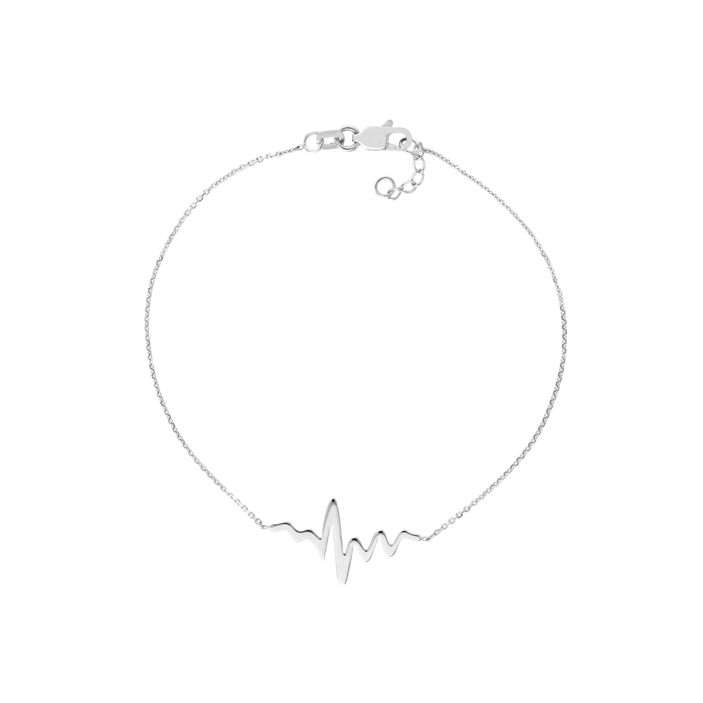 Heartbeat on Chain Adjustable Bracelet