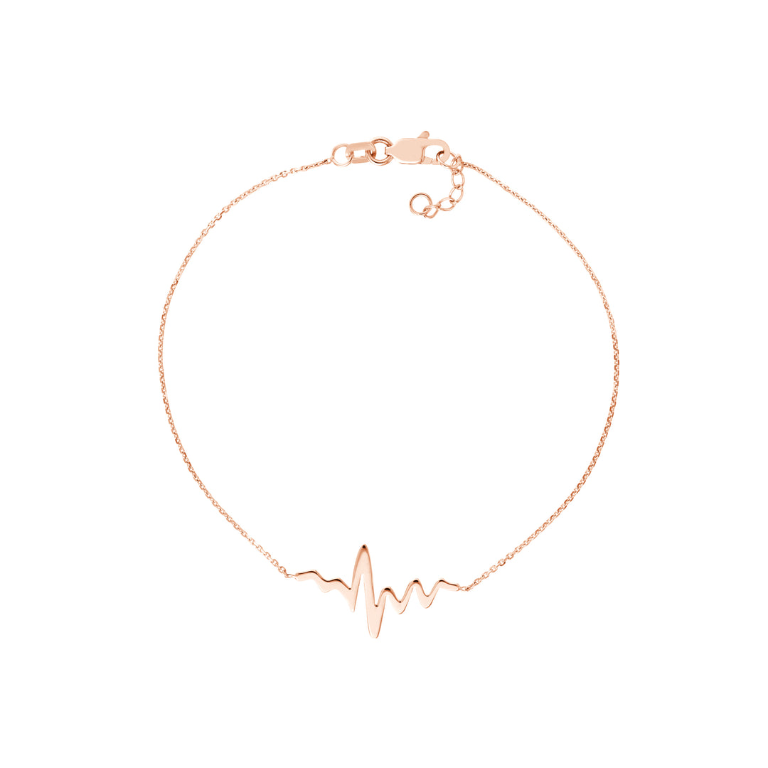 Heartbeat on Chain Adjustable Bracelet