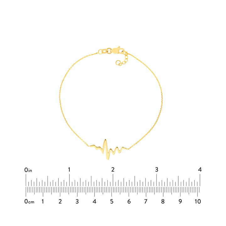 Heartbeat on Chain Adjustable Bracelet