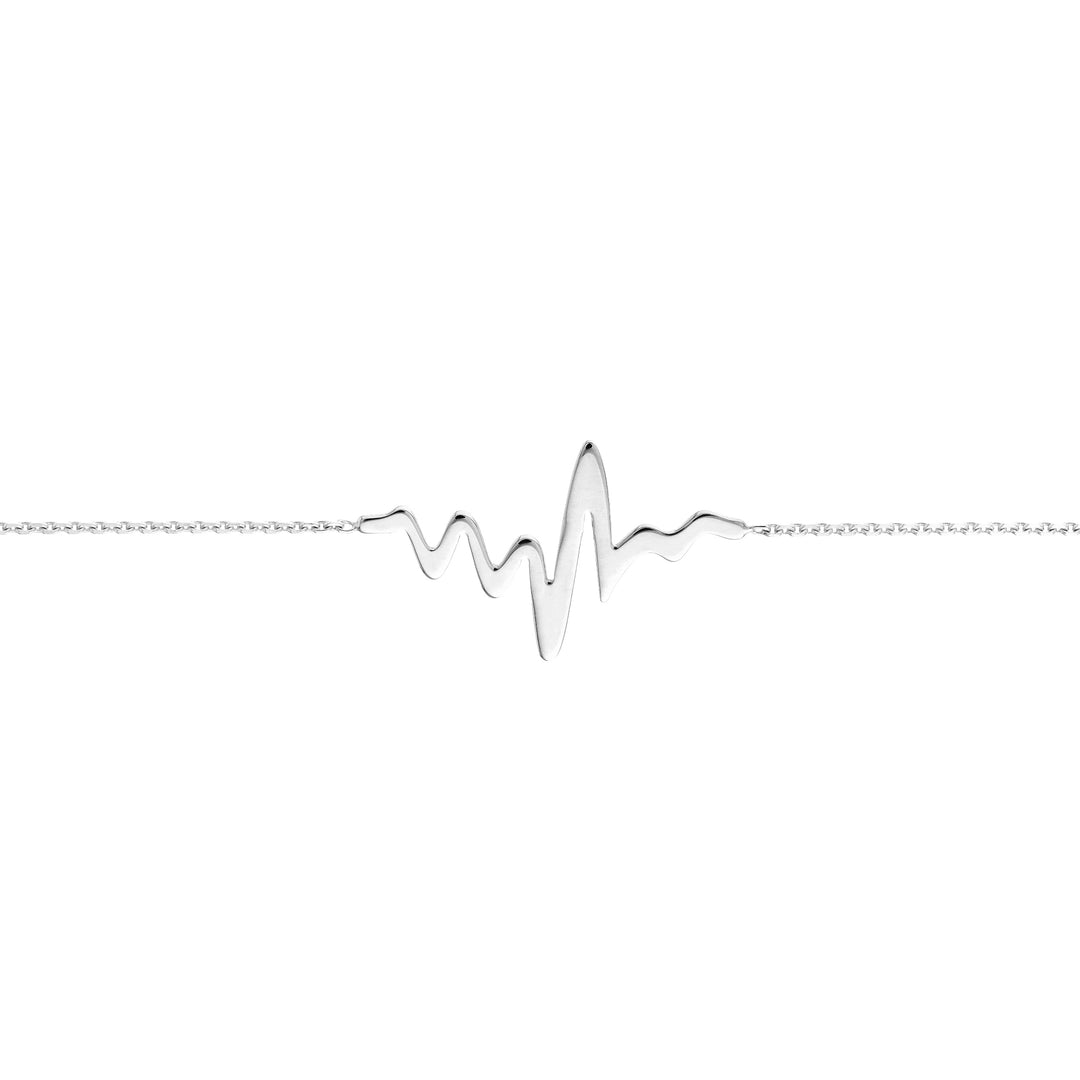 Heartbeat on Chain Adjustable Bracelet