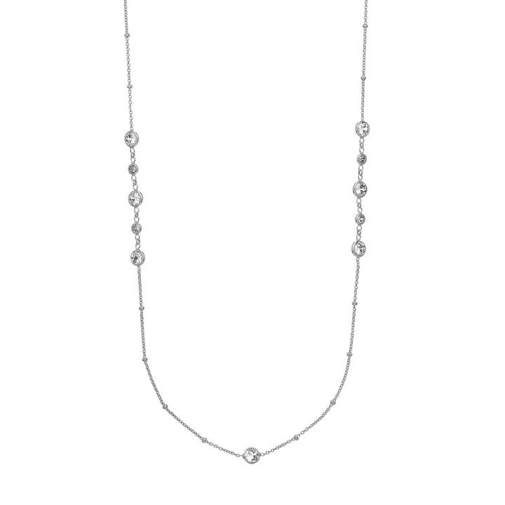 Saturn Chain Bezel Long Necklace