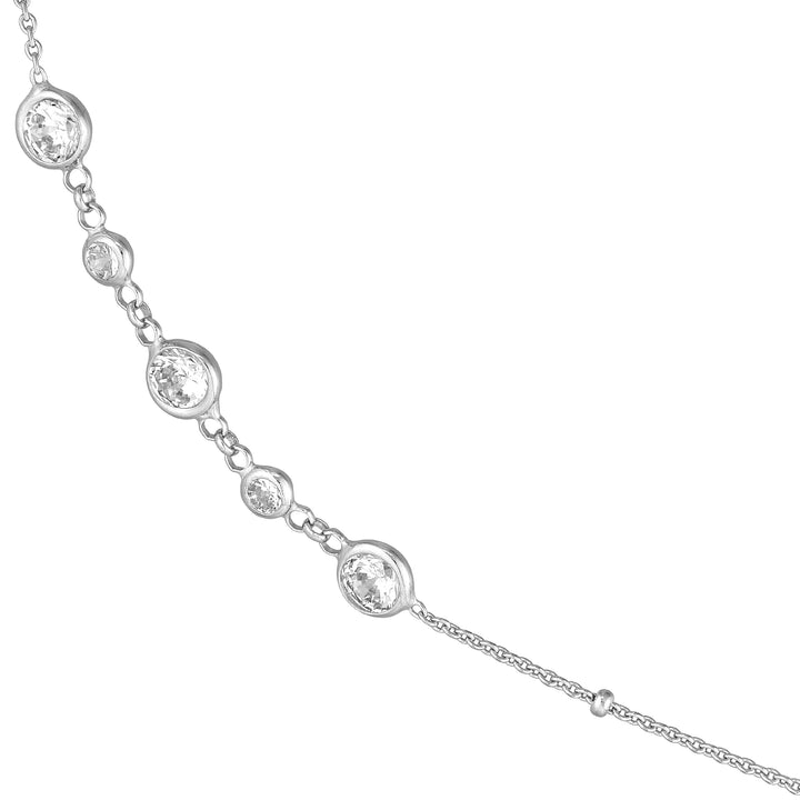 Saturn Chain Bezel Long Necklace